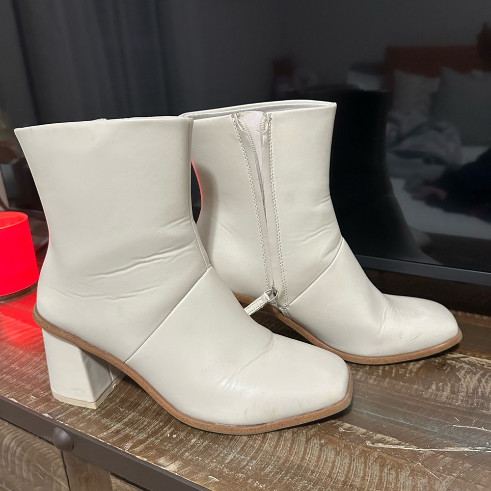 white boots from Walmart!!